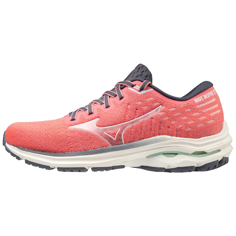 Mizuno Wave Inspire 17 WAVEKNIT Női Futócipő Piros/Fehér VND920671